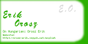 erik orosz business card